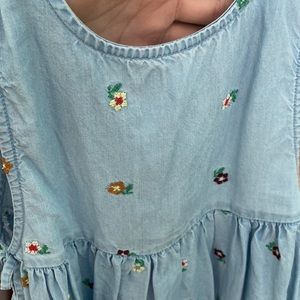 GENTLY USED - Zara denim flower dress
